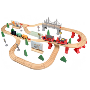 72 Piece Classic Wooden Train Set
